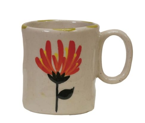 Creative Co-op Hand-Painted Stoneware 5oz Mug, 4 Styles Available - Little Miss Muffin Children & Home