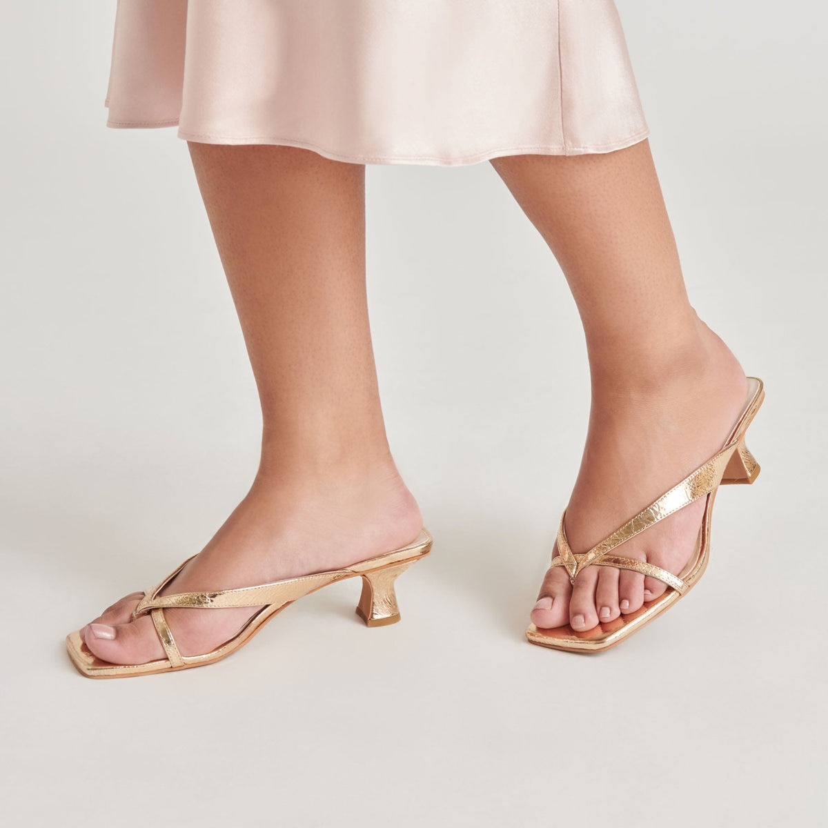 Dolce Vita Brevel Heels Gold Distressed Leather - Little Miss Muffin Children & Home
