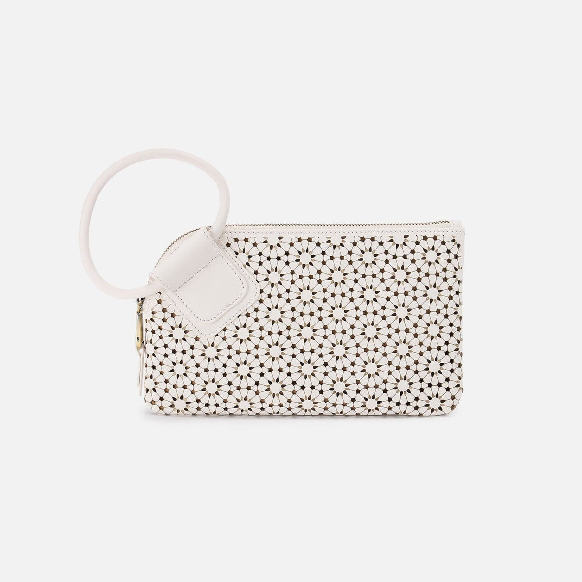 Hobo Hobo Sable Wristlet In Perforated Leather in Ecru Daisy Perf - Little Miss Muffin Children & Home