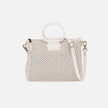 Hobo Hobo Sheila Medium Satchel in Perforated Leather in Ecru Daisy Perf - Little Miss Muffin Children & Home