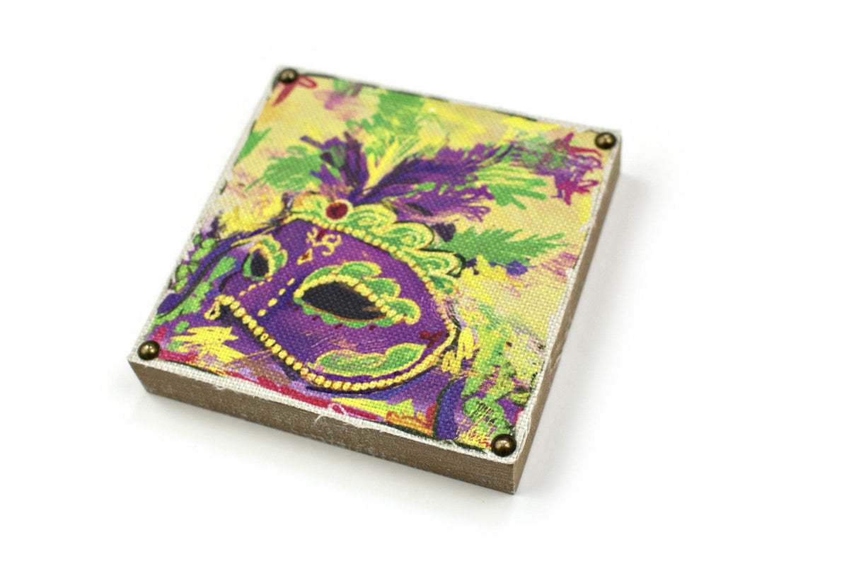 Second Line Ventures The Parish Line Mardi Gras Mask Art Block - Little Miss Muffin Children & Home