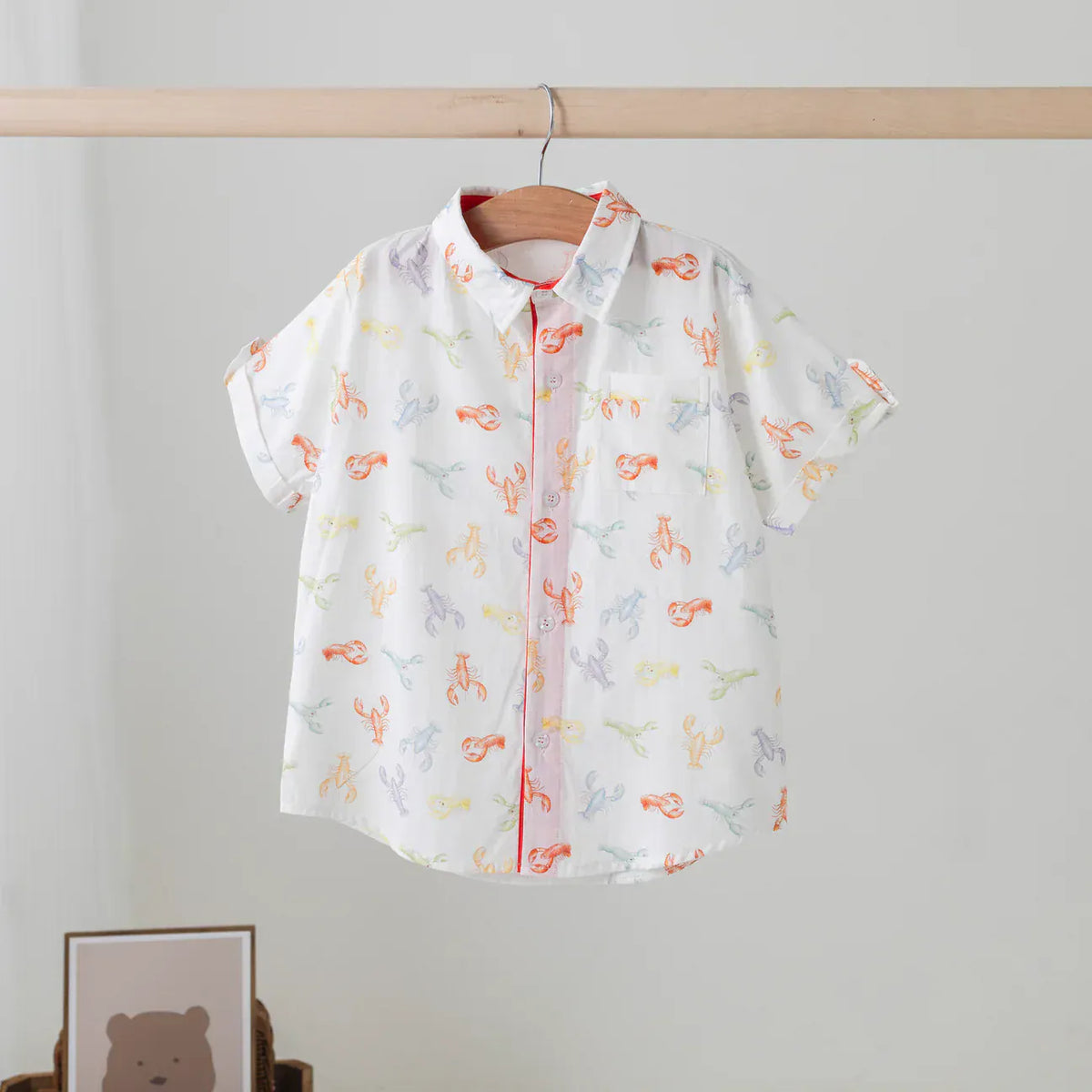 Nola Tawk Colorful Claws Short Sleeve Collared Shirt - Little Miss Muffin Children & Home