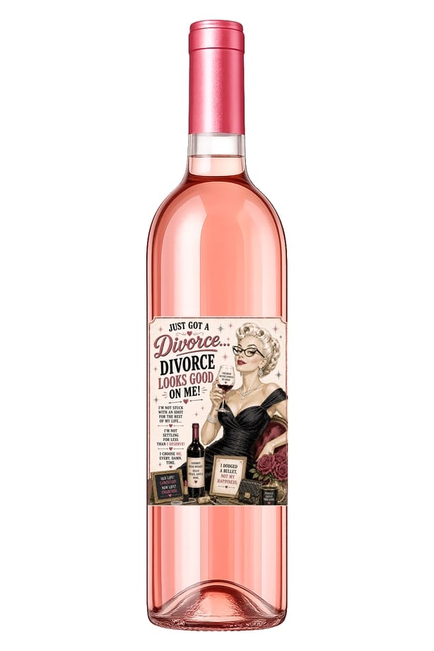 Sassy Talkin Sassy Vine Divorce Wine Label - Little Miss Muffin Children & Home