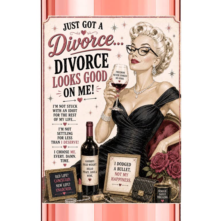 Sassy Talkin Sassy Vine Divorce Wine Label - Little Miss Muffin Children & Home