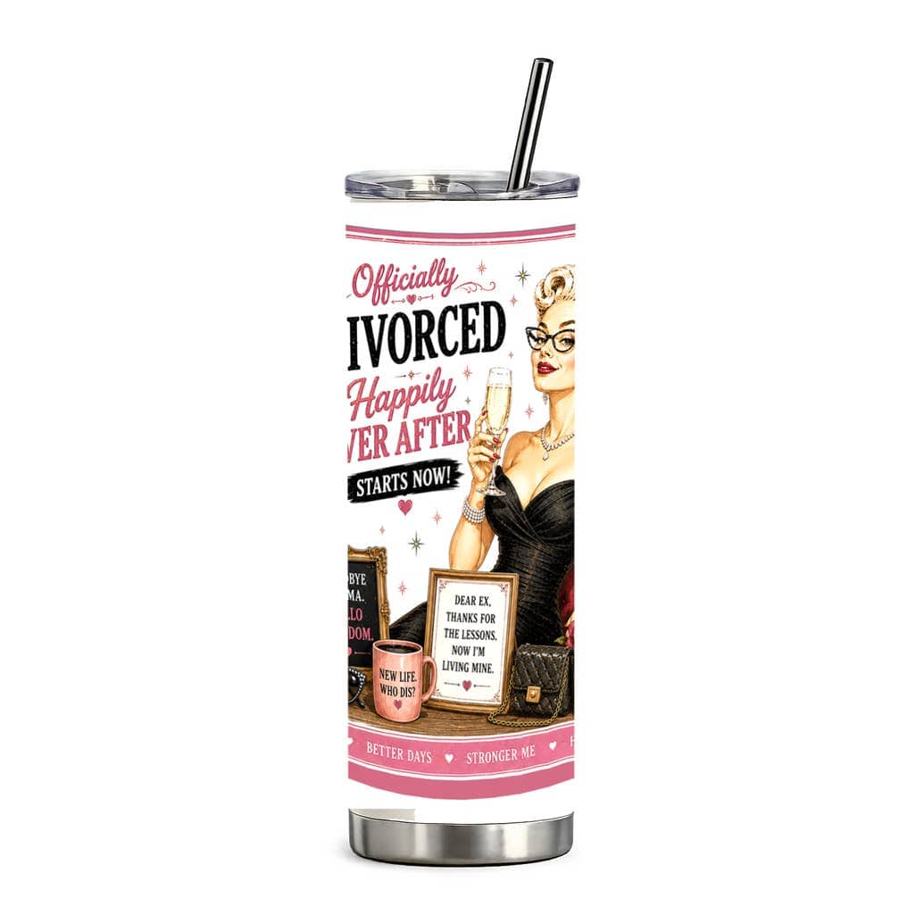 Sassy Talkin Divorced 20oz Straight Tumbler - Little Miss Muffin Children & Home