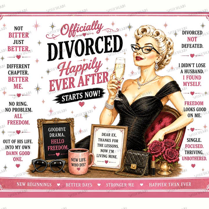 Sassy Talkin Divorced 20oz Straight Tumbler - Little Miss Muffin Children & Home