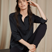 Connie Button Down in Black by Lysse