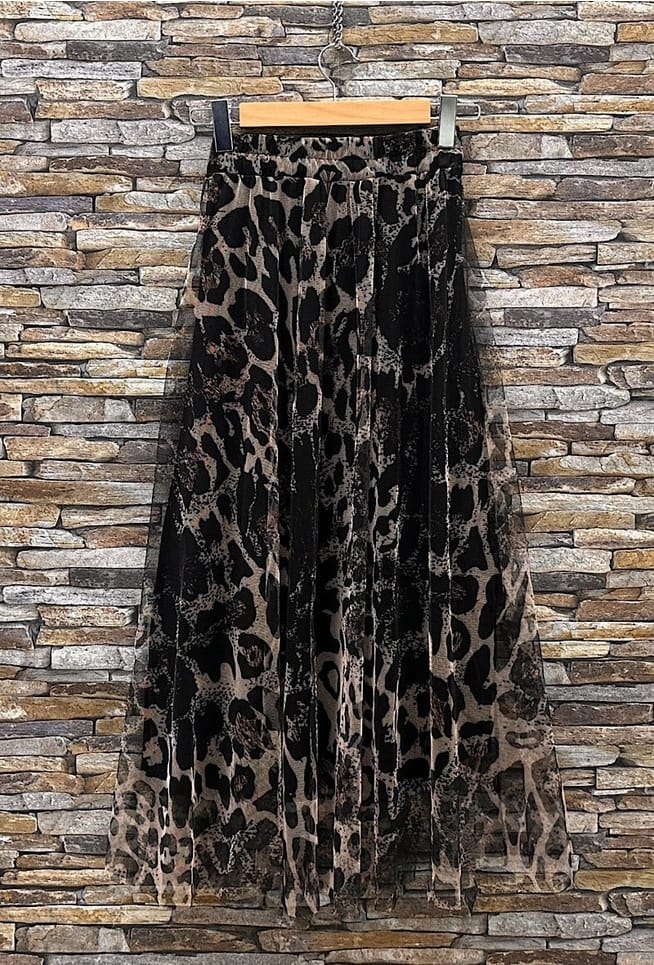 Loowie Ariana Black Leopard Print Tulle Skirt - Little Miss Muffin Children & Home