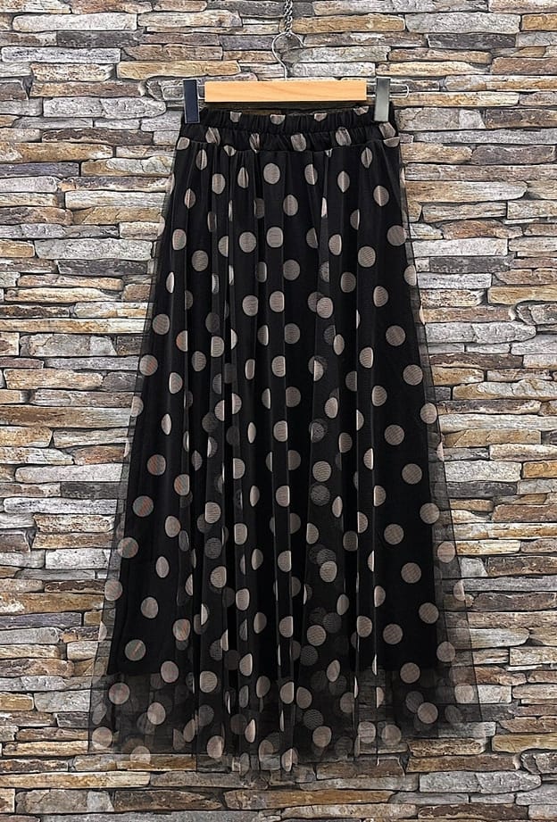 Loowie Ariana Black Polka Dot Tulle Skirt - Little Miss Muffin Children & Home