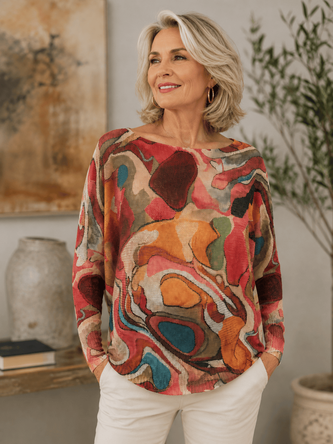 Loowie Loowie Crimson Abstract Print Long Sleeve Sweate - Little Miss Muffin Children & Home