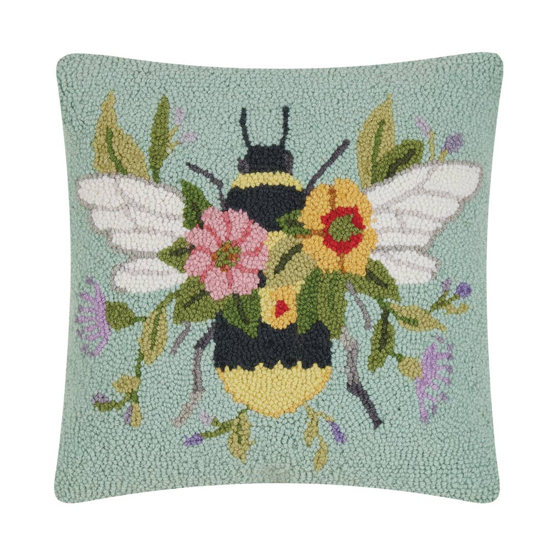 Floral Bee Hook Pillow