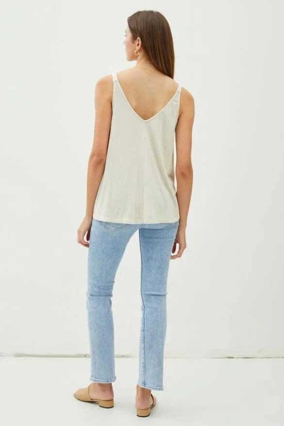 Be Cool Flowy V-Neck Knit Tank - Little Miss Muffin Children & Home
