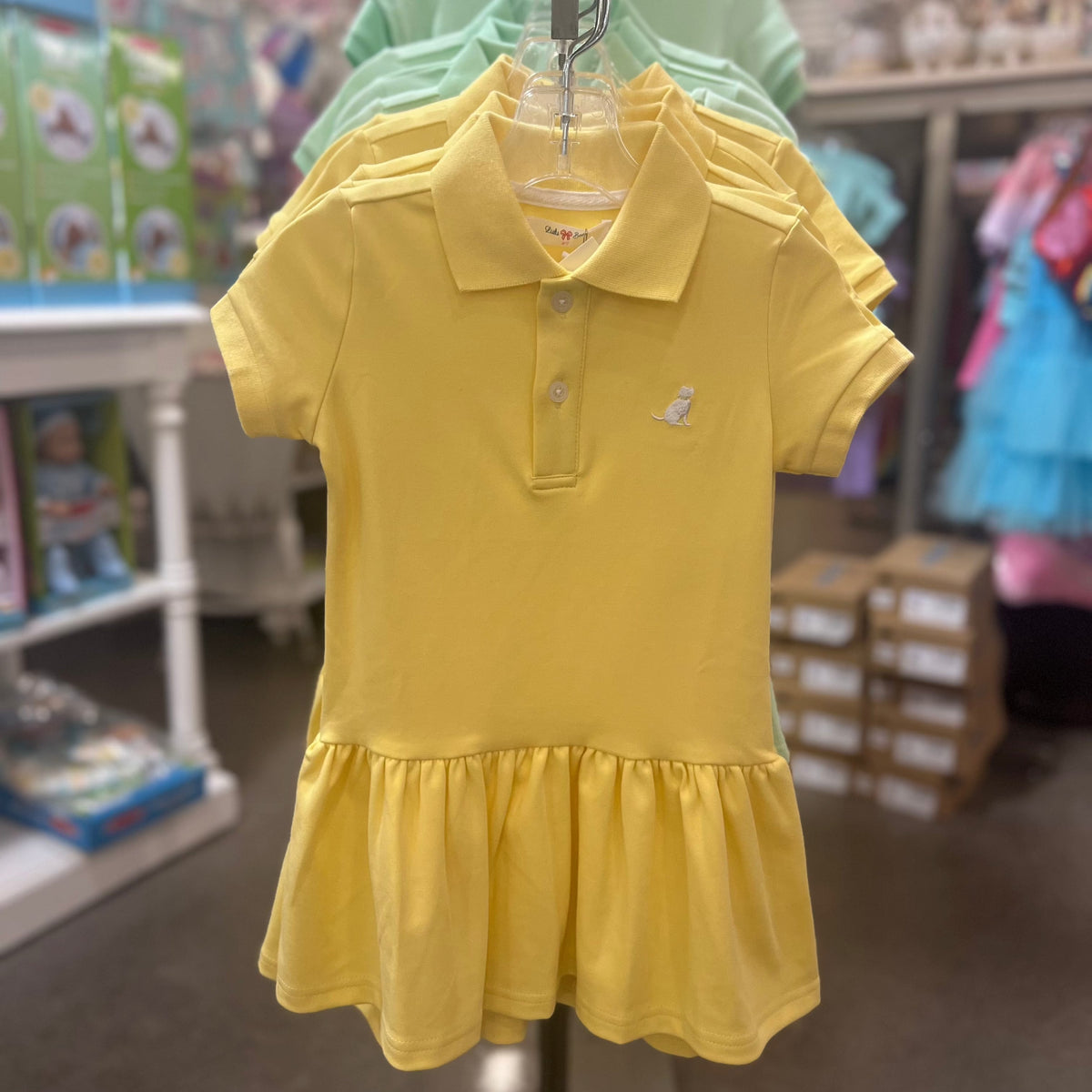 Lulu Bebe Lulu Bebe Ashley Cap Sleeve Polo Dress - Little Miss Muffin Children & Home