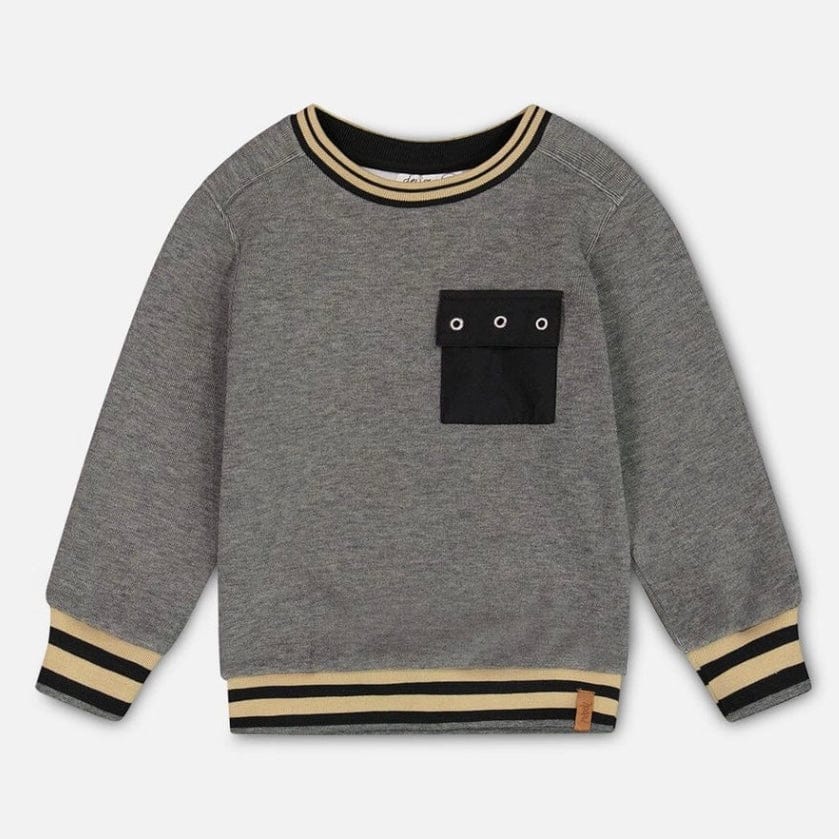 Deux Par Deux Deux Par Black & Gold Rib Sweatshirt - Little Miss Muffin Children & Home