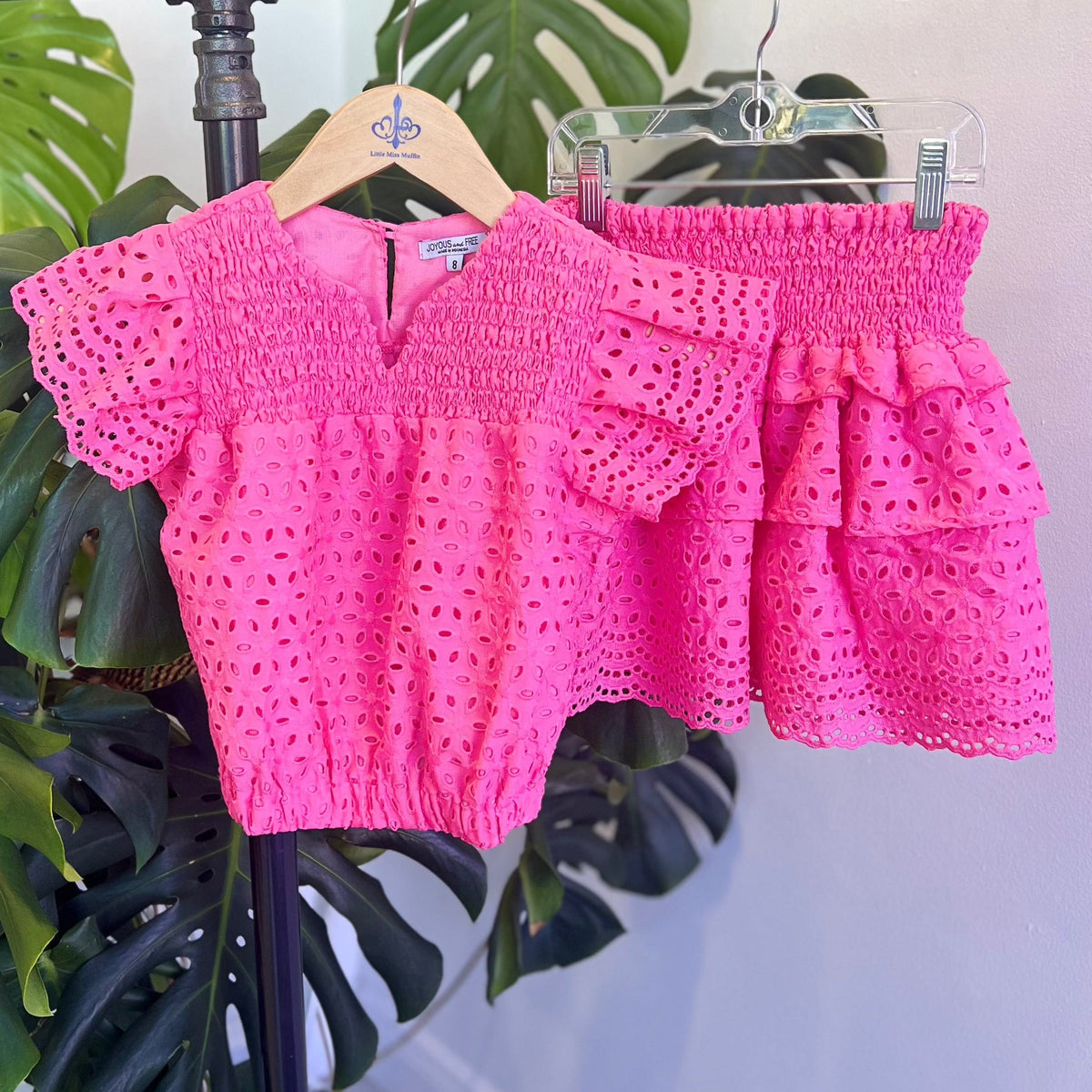 Joyous and Free Joyous and Free Lula Top & Skirt Set, Pink - Little Miss Muffin Children & Home