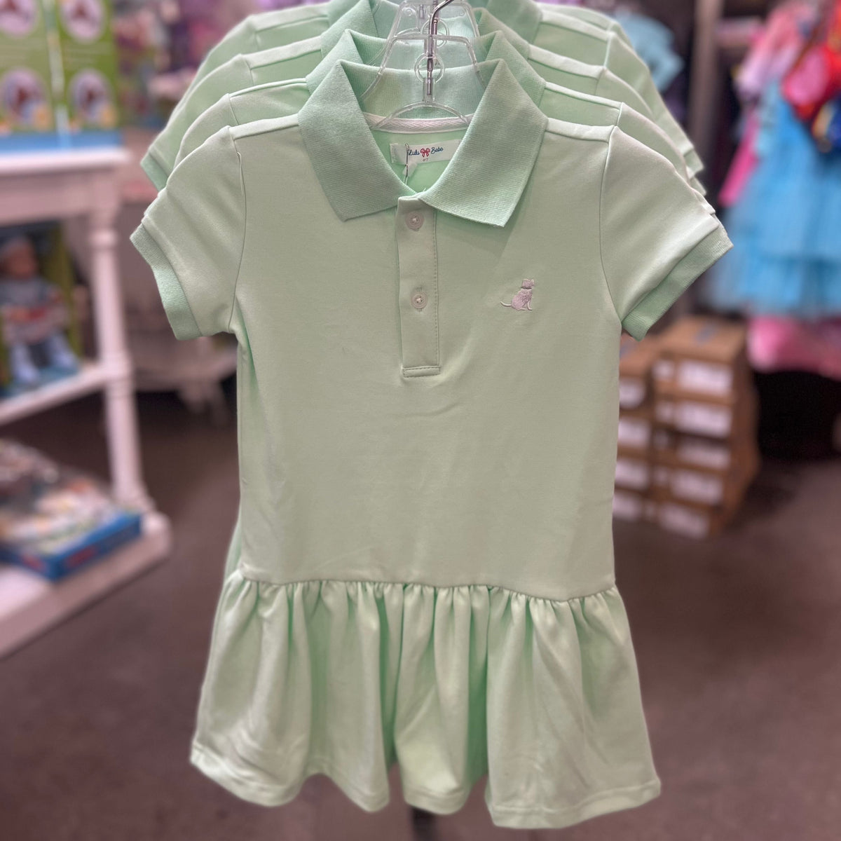 Lulu Bebe Lulu Bebe Ashley Cap Sleeve Polo Dress - Little Miss Muffin Children & Home