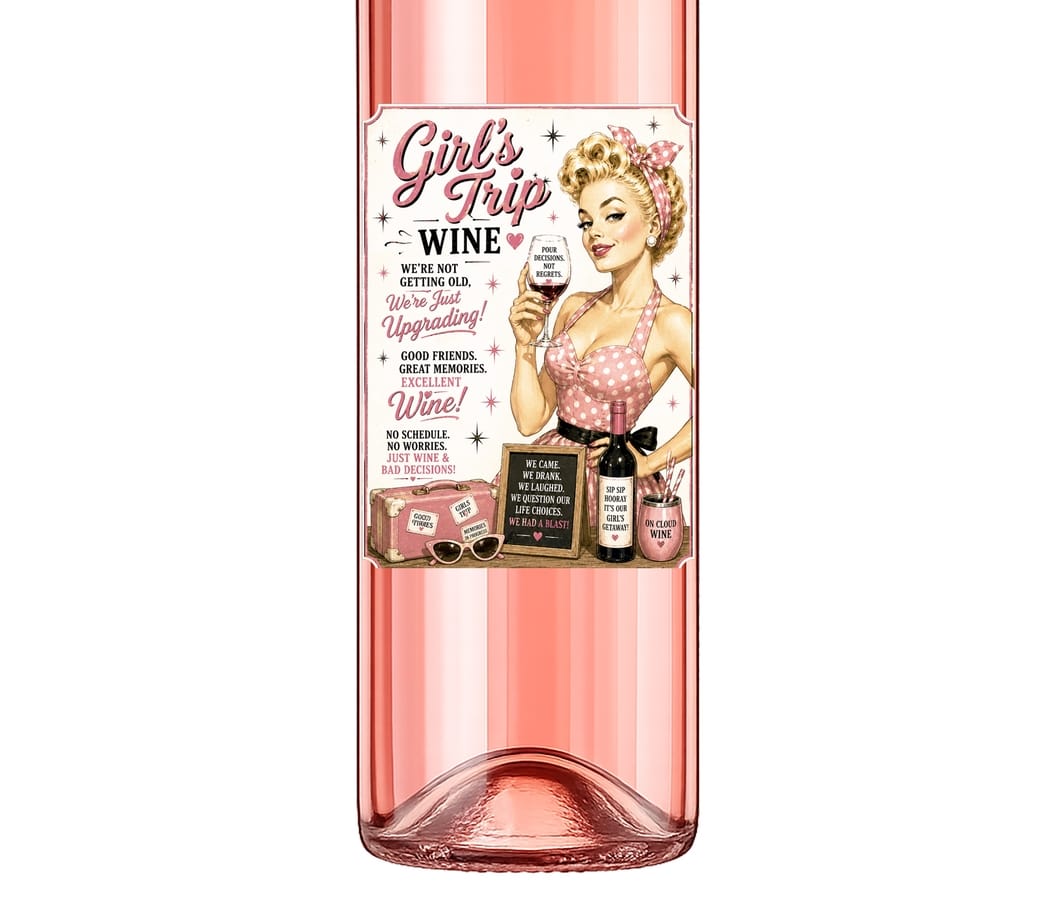 Sassy Talkin Sassy Vine Girl's Trip Wine Label - Little Miss Muffin Children & Home