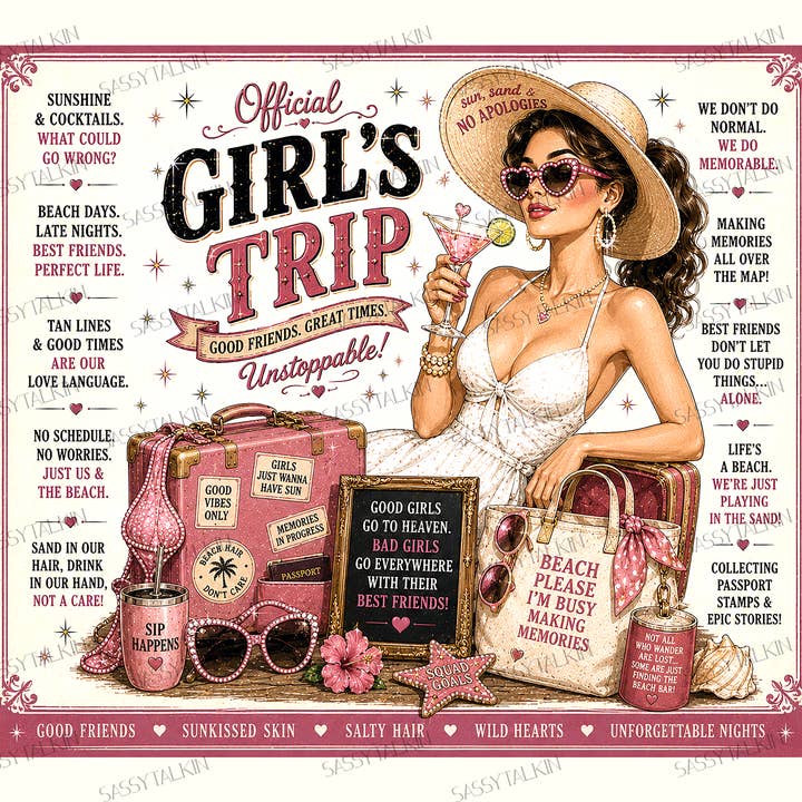 Sassy Talkin Girl's Trip 20oz Straight Tumbler - Little Miss Muffin Children & Home