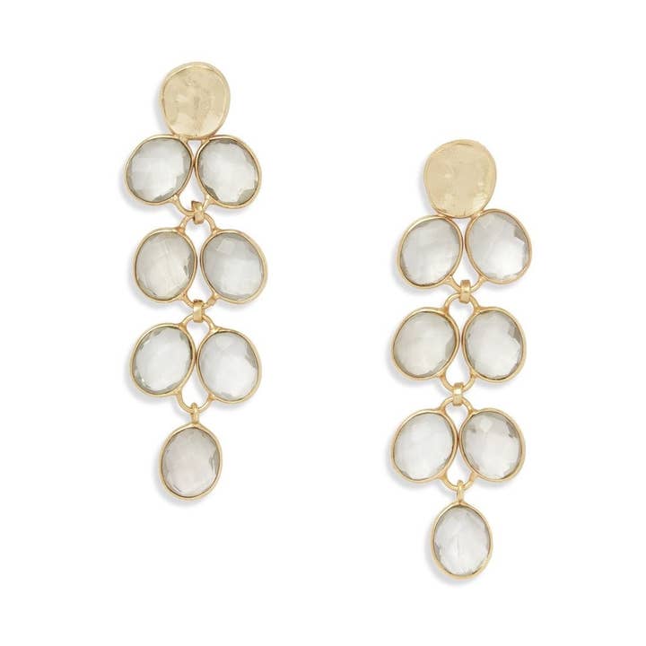 Green Amethyst Victoria Earrings