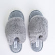 Grey Furry Slippers