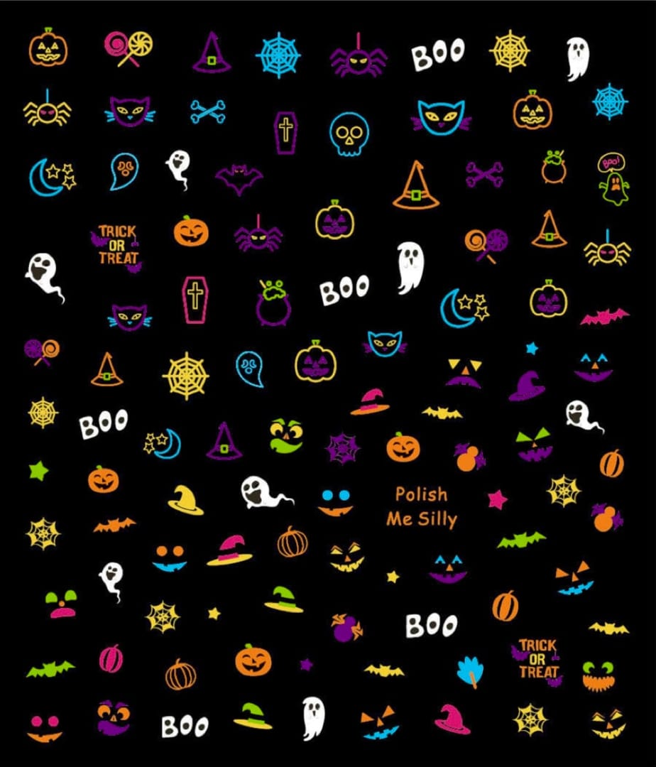 Polish Me Silly Halloween Holiday Nail Art Stickers - Little Miss Muffin Children & Home