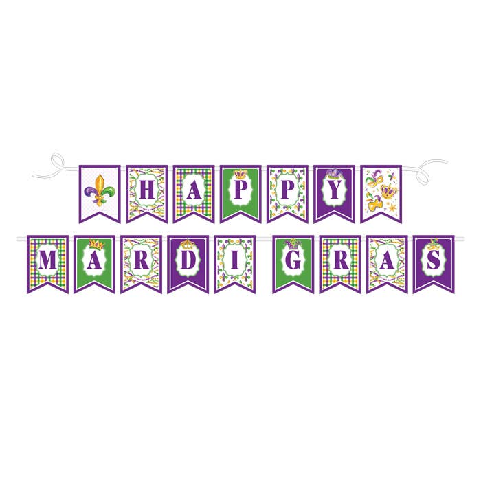 mardi gras party banner