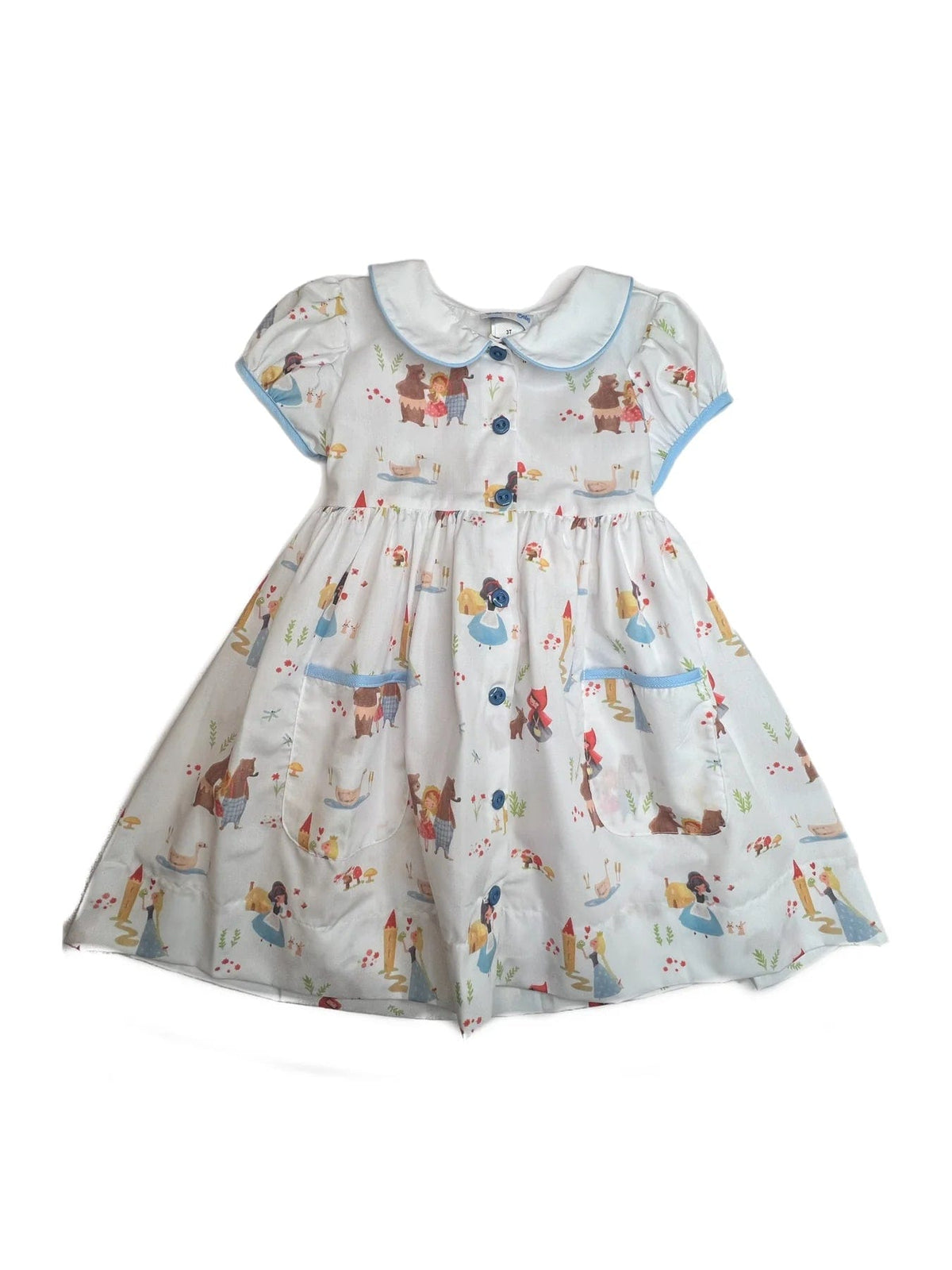 Lulu Bebe Lulu Bebe Little Red Riding Hood Button Front Ashley Dress - Little Miss Muffin Children & Home
