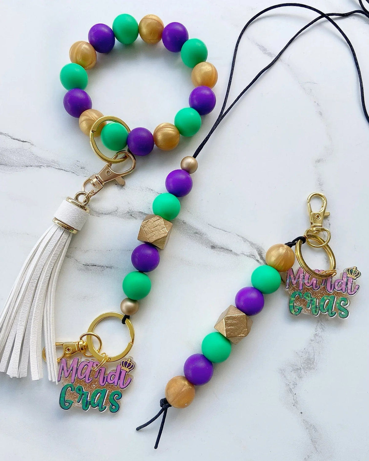Lanyard Lovebirds Lanyard Lovebirds O Wristband Keychain Gold Tassel - Little Miss Muffin Children & Home