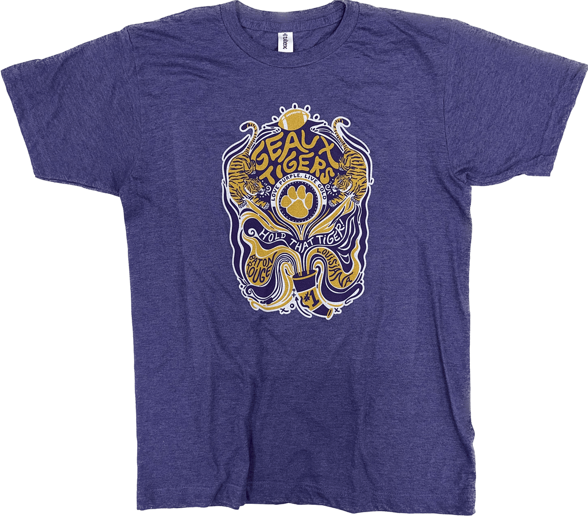 Whereable Art Whereable Art LSU Psychedelic Purple Heather Tee - Little Miss Muffin Children & Home