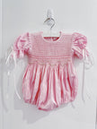 Lulu Bebe Nikki Smocked Bodice Bubble with Pink - Little Miss Muffin Children & Home