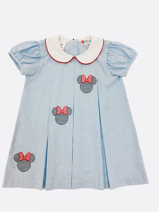 Lulu Bebe Lulu Bebe Minnie Embroidered Gingham Dana Dress - Little Miss Muffin Children & Home