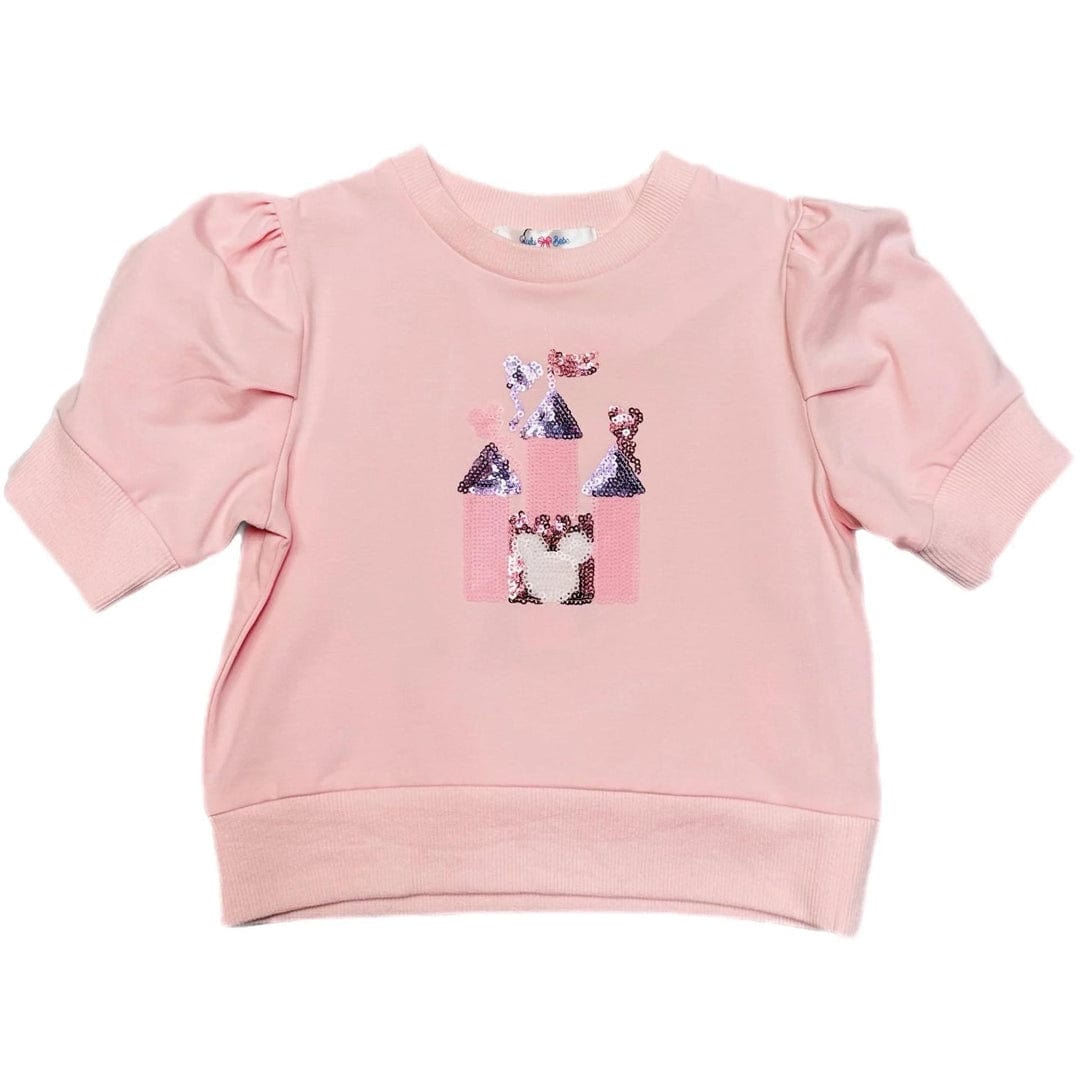 Lulu Bebe Lulu Bebe Castle Pink Sequin Puffy Shirt - Little Miss Muffin Children & Home