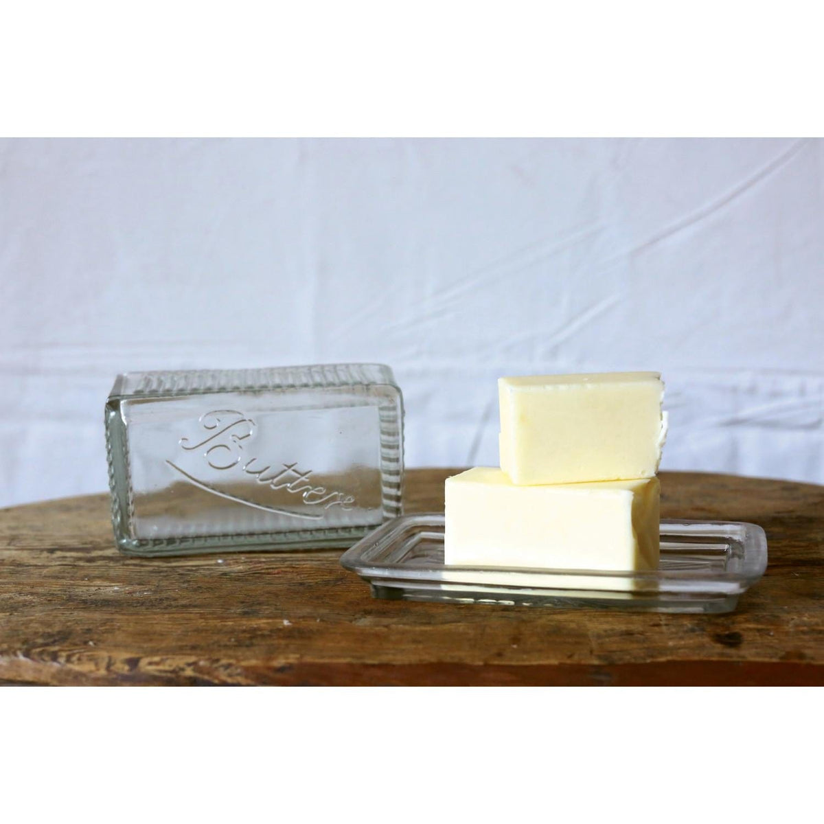 Creative Co-op Glass Butter Dish - Little Miss Muffin Children & Home