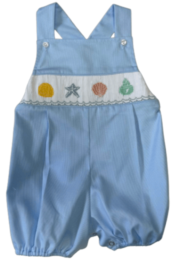 Lulu Bebe Seashell Smocked Tim Bubble - Little Miss Muffin Children & Home