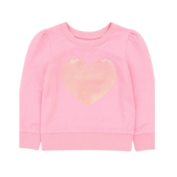 Lulu Bebe Lily Sequin Heart Long Sleeve Puff Sleeve Top - Little Miss Muffin Children & Home