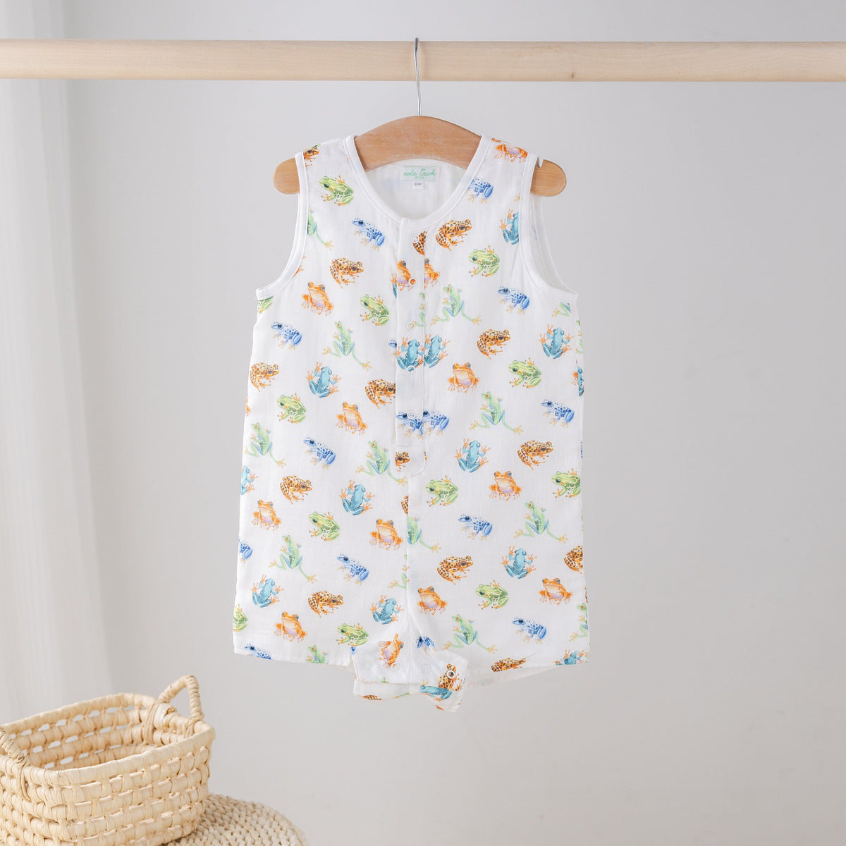Nola Tawk Toadally Cute Organic Muslin Shortall - Little Miss Muffin Children & Home