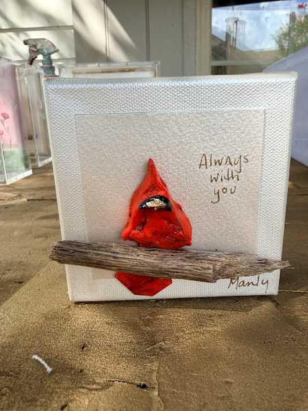 Dana Manly Art Red Bird Assorted Paintings - Little Miss Muffin Children & Home