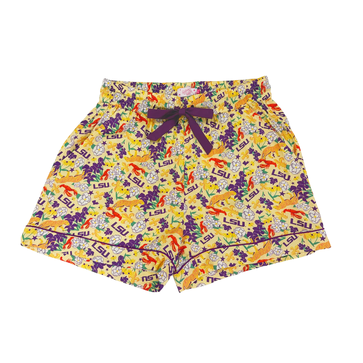 Saturday Silks LSU Tigers Sleep Shortie - Little Miss Muffin Children & Home