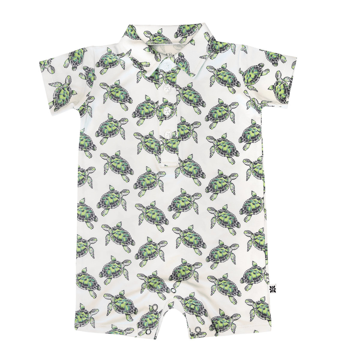 Sweet Bamboo Sweet Sea Turtle Polo Romper - Little Miss Muffin Children & Home