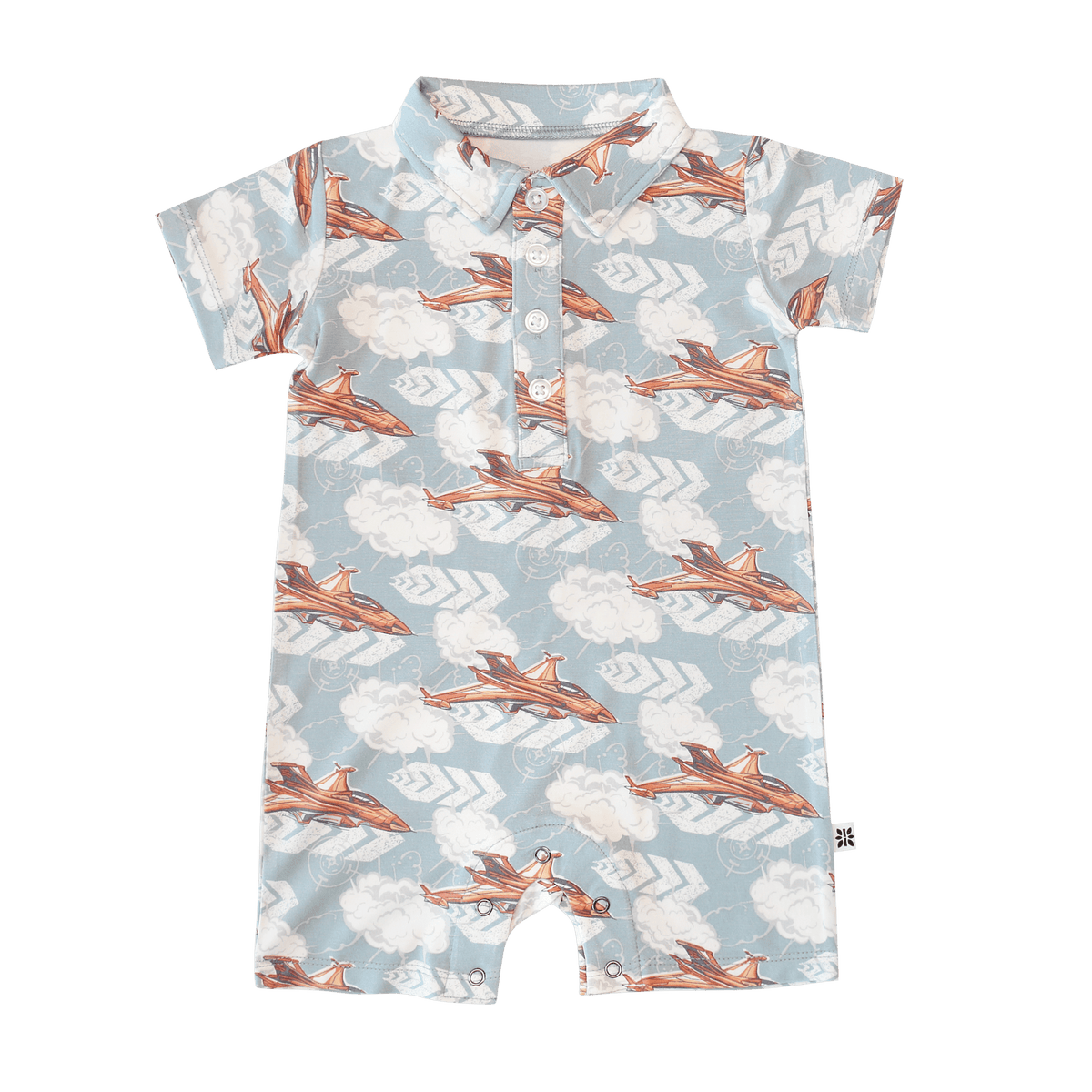 Sweet Bamboo Top Gun Polo Romper - Little Miss Muffin Children & Home