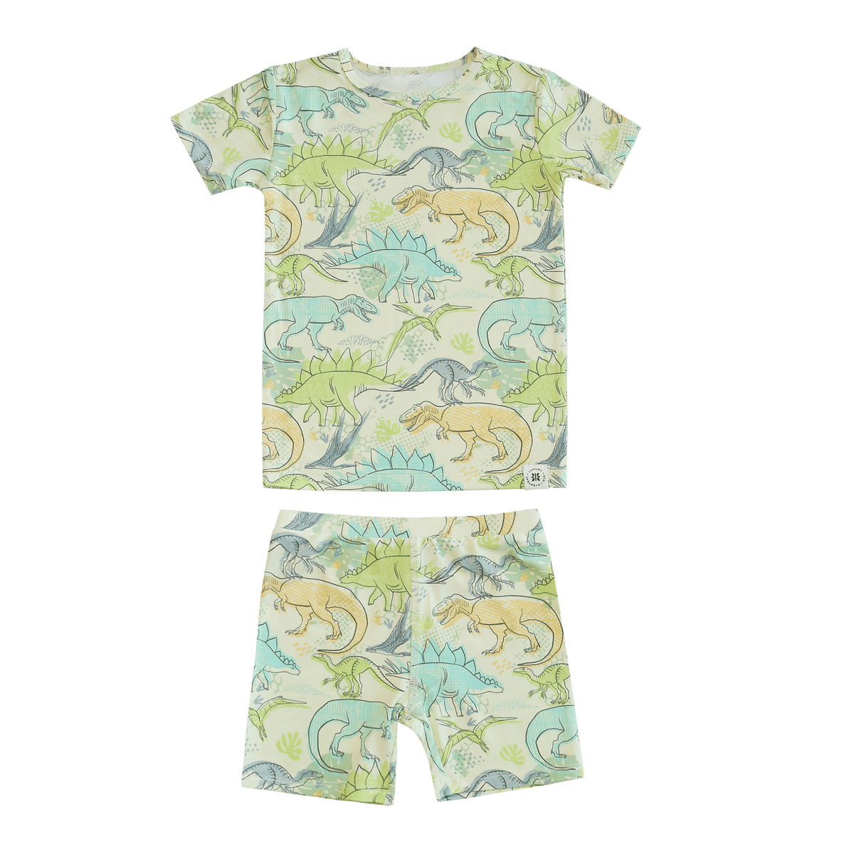 Sweet Bamboo Neon Dino Summer Pajamas - Little Miss Muffin Children & Home