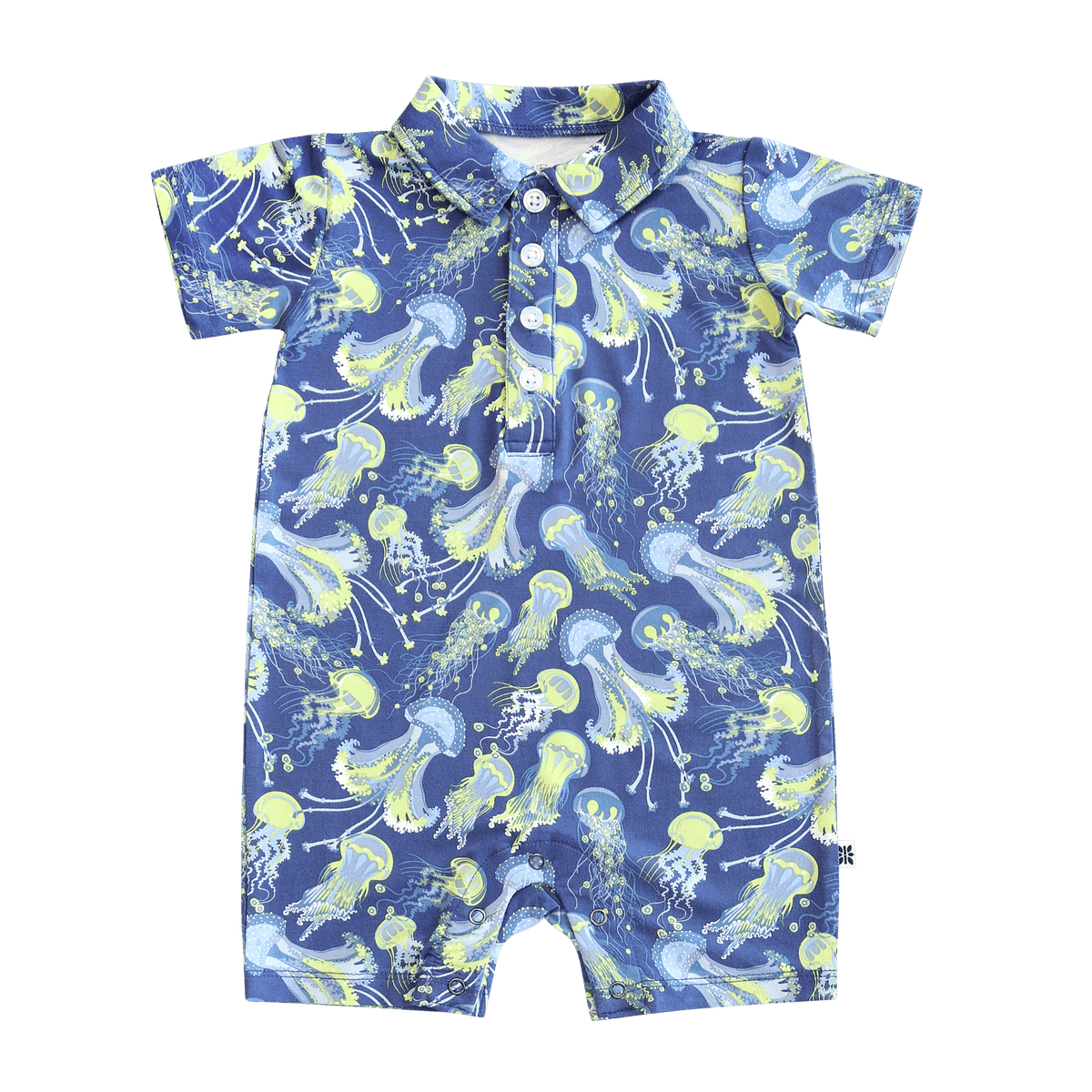 Sweet Bamboo Glow Zone Polo Romper - Little Miss Muffin Children & Home