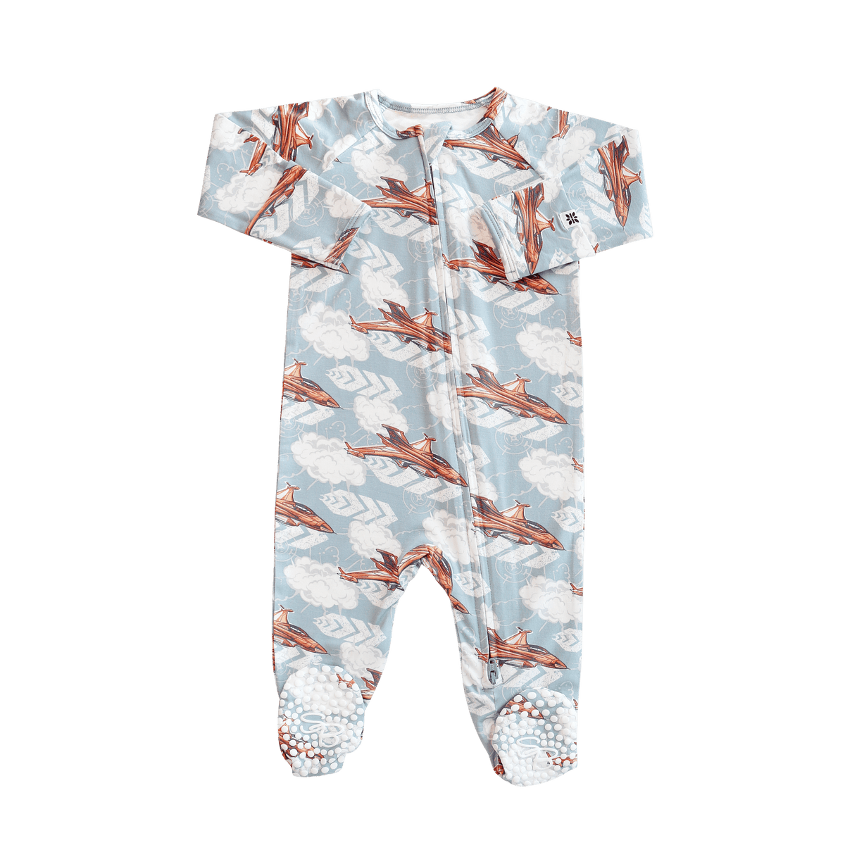 Sweet Bamboo Top Gun Zipper Footie - Little Miss Muffin Children & Home