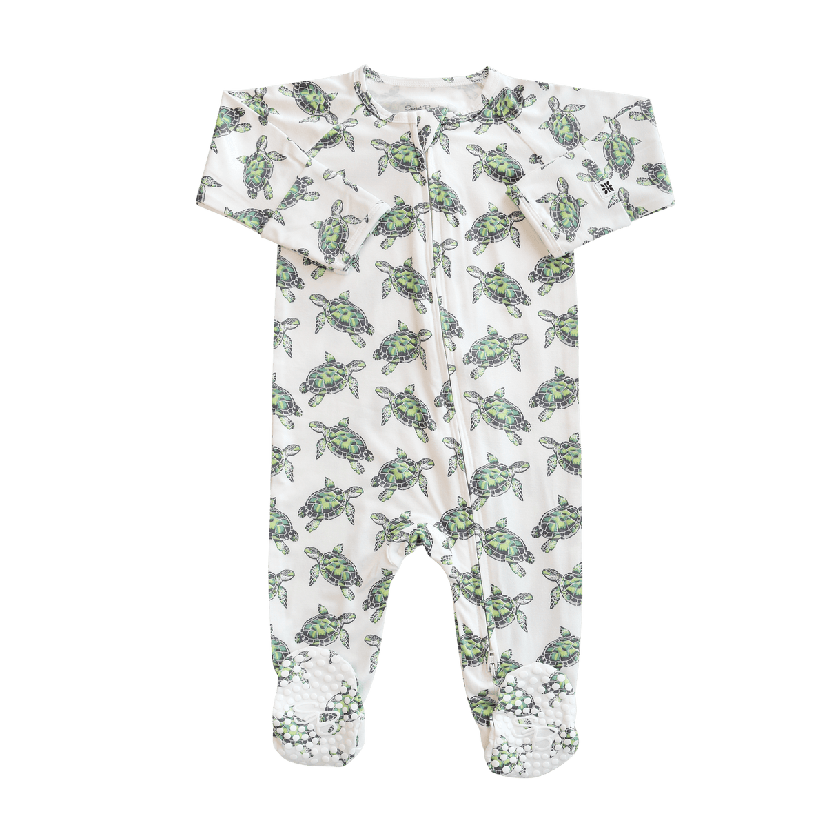 Sweet Bamboo Sweet Sea Turtle Zipper Footie - Little Miss Muffin Children & Home
