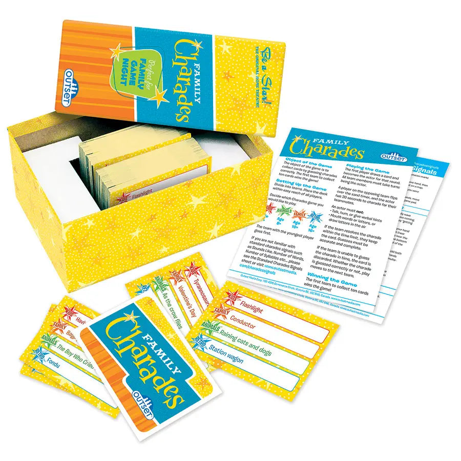 Outset Games and Cobble Hill Puzzles Outset Family Charades Game, Retro Design, Ages 10+ - Little Miss Muffin Children & Home