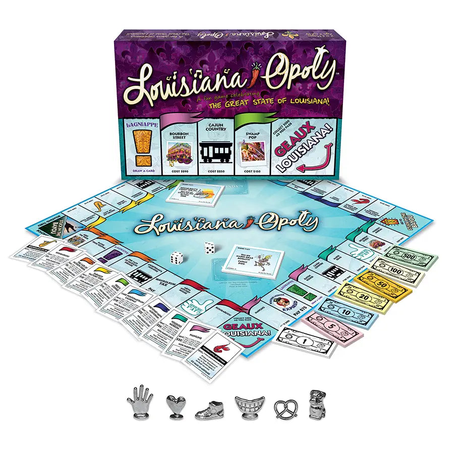 Outset Games and Cobble Hill Puzzles Louisiana Opoly (state) Board Game, by Late for the Sky - Little Miss Muffin Children & Home