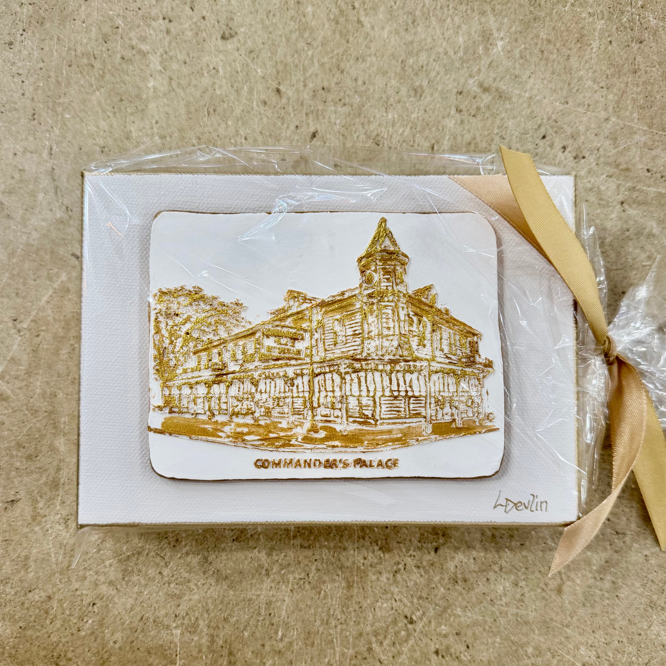Lisa Devlin Designs Commander’s Palace Clay Artwork on Canvas | New Orleans Wall Art by Lisa Devlin - Little Miss Muffin Children & Home
