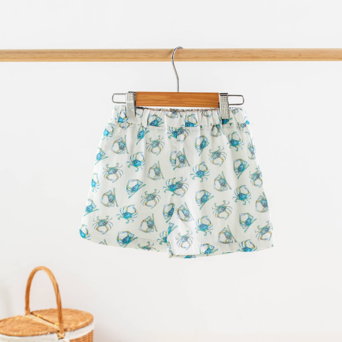 Nola Tawk Nola Tawk Catching Crabs Organic Muslin Shorts - Little Miss Muffin Children & Home