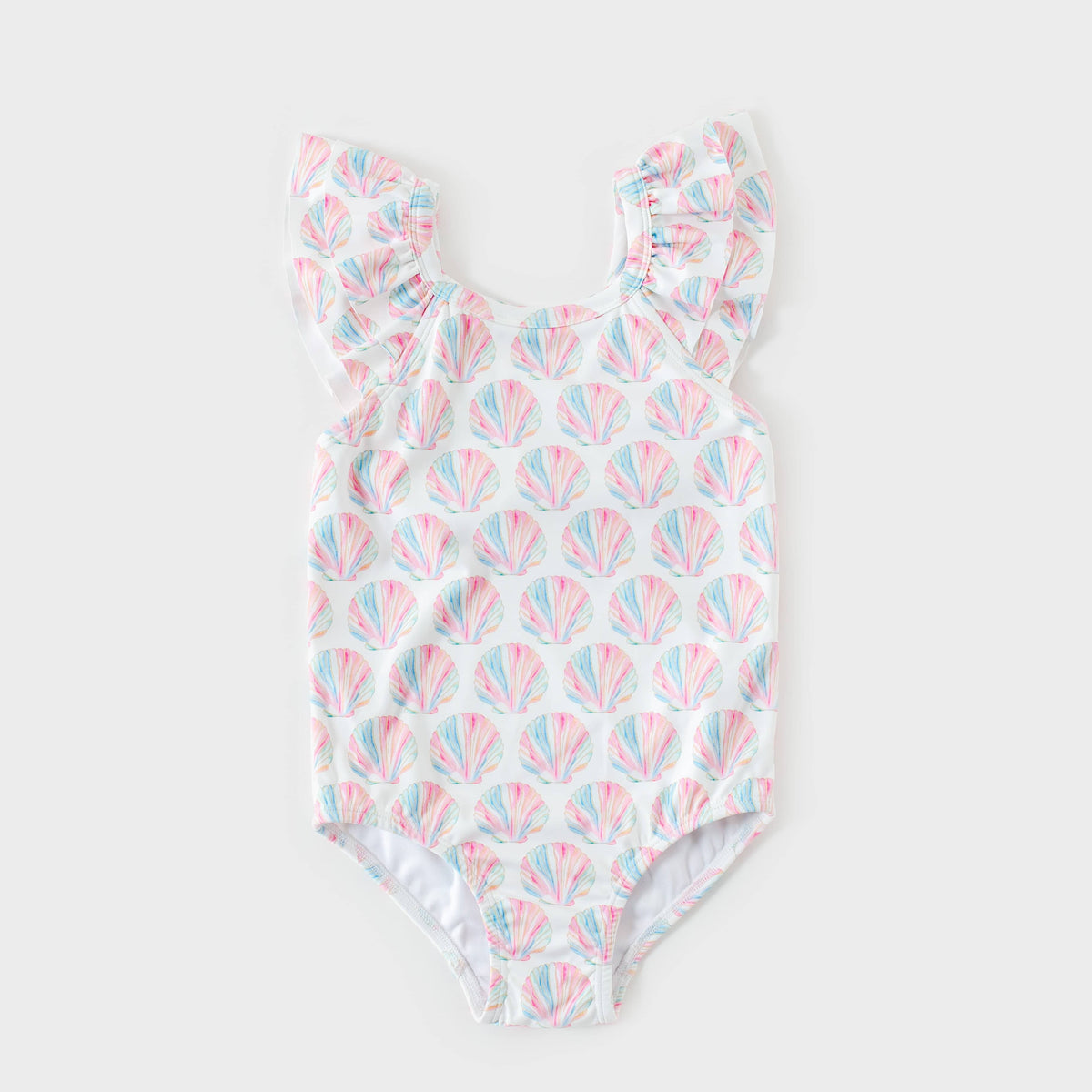 Nola Tawk Shell Yeah! Girl's One-piece Swimwear - Little Miss Muffin Children & Home