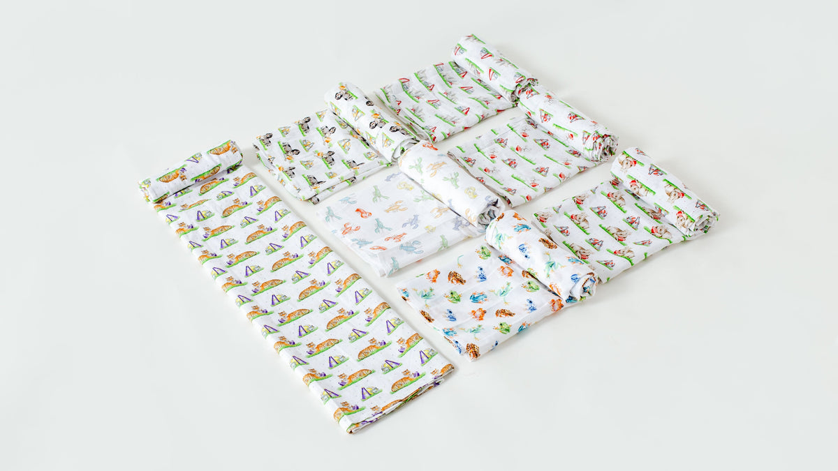 Nola Tawk Colorful Claws Organic Muslin Swaddle Blanket - Little Miss Muffin Children & Home